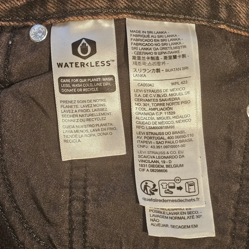 Levis Baggy Boot‎ Womens W33 L31 Brown Denim Jeans High Rise